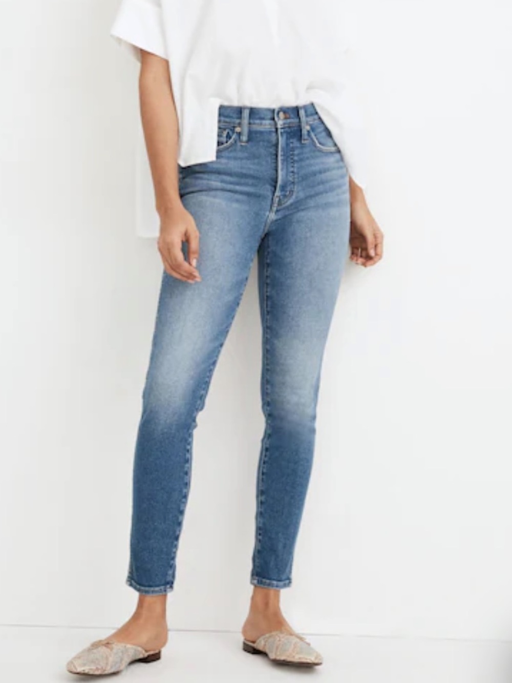 Madewell 10" High-Rise Skinny Crop Jeans Sheffield Wash Size 29